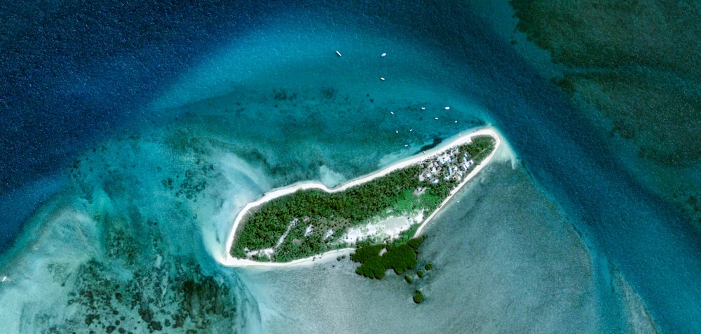 aerial view of ocean waves