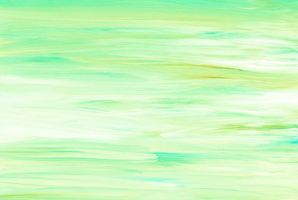 Grüne und weiße abstrakte Malerei