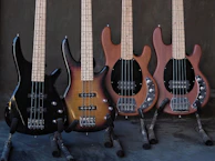 brown and black electric guitar