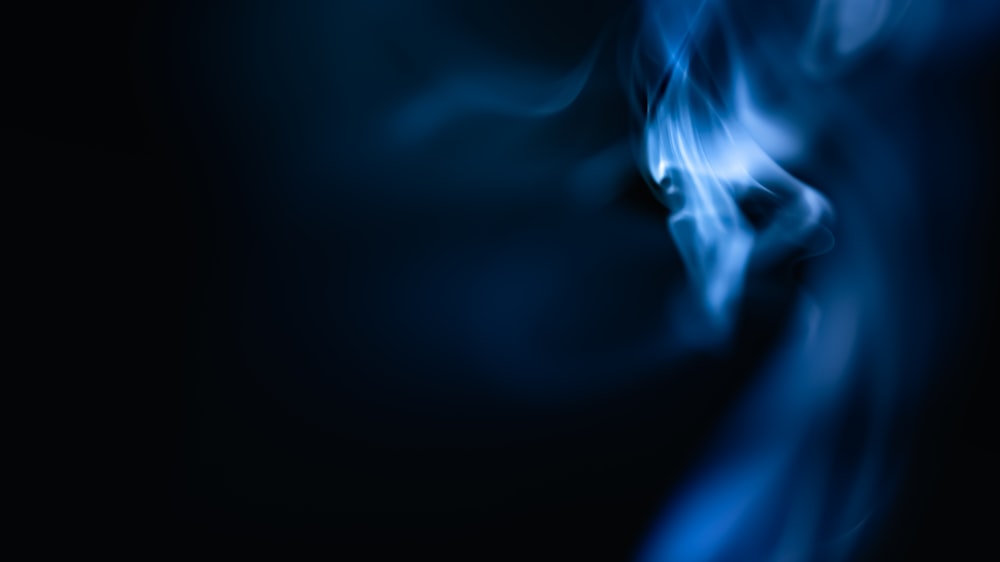 blue and white smoke illustration