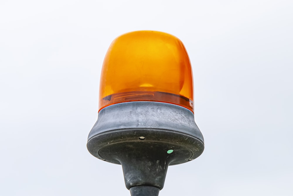 black and yellow lamp post