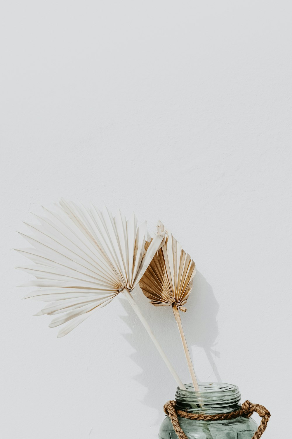 white and brown hand fan