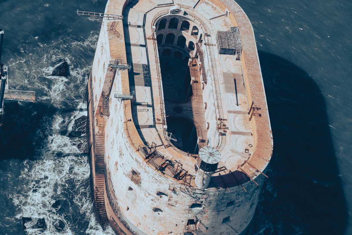 Fort Boyard vu du ciel