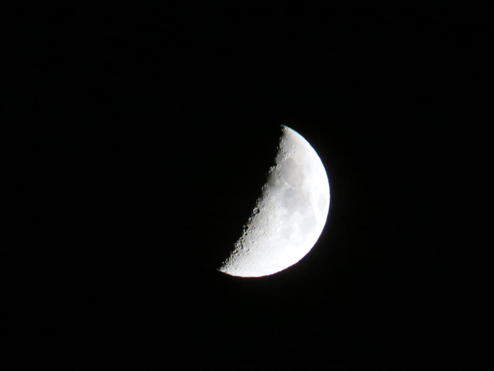 full moon in dark night sky