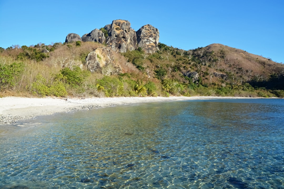 brown rock formation on sea shore during daytime