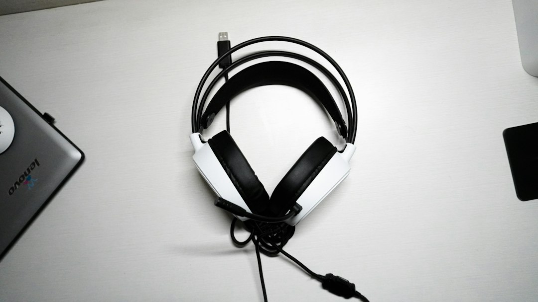 gaming headset closeup