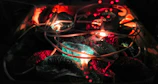 A collection of digital devices displaying excerpts from Veloria’s latest series, glowing softly in dim light.