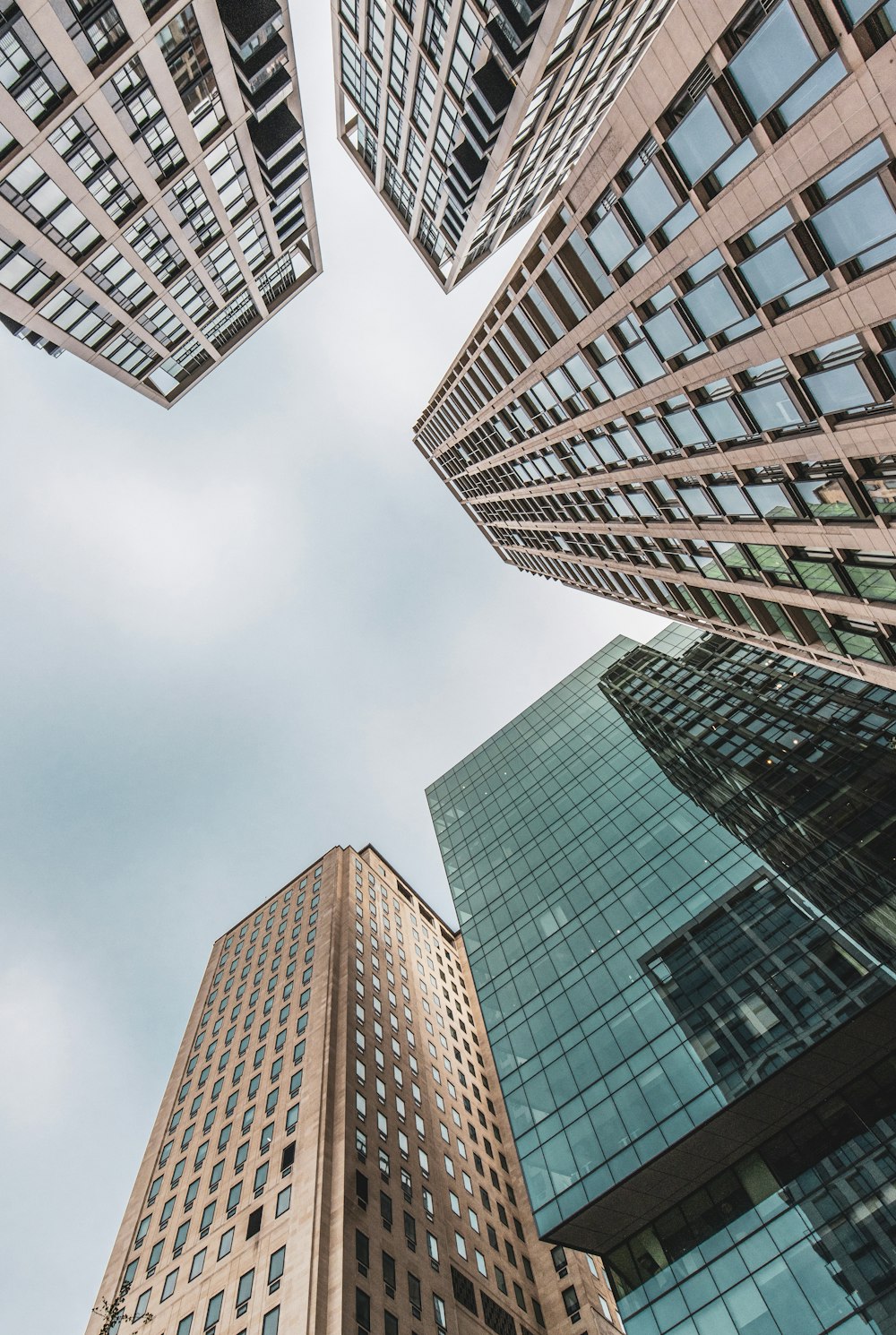 low angle photography of high rise building