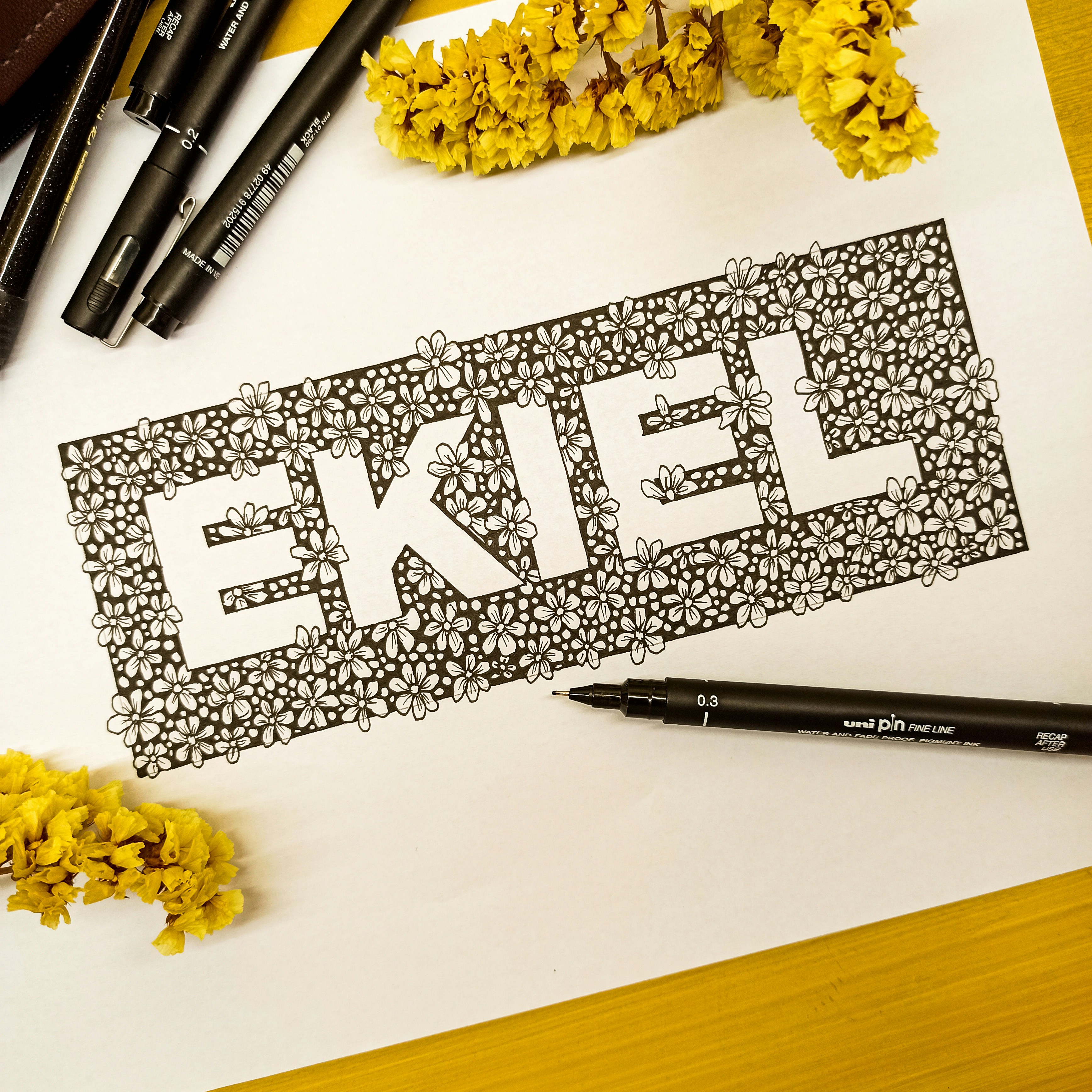 Name art for Ekiel