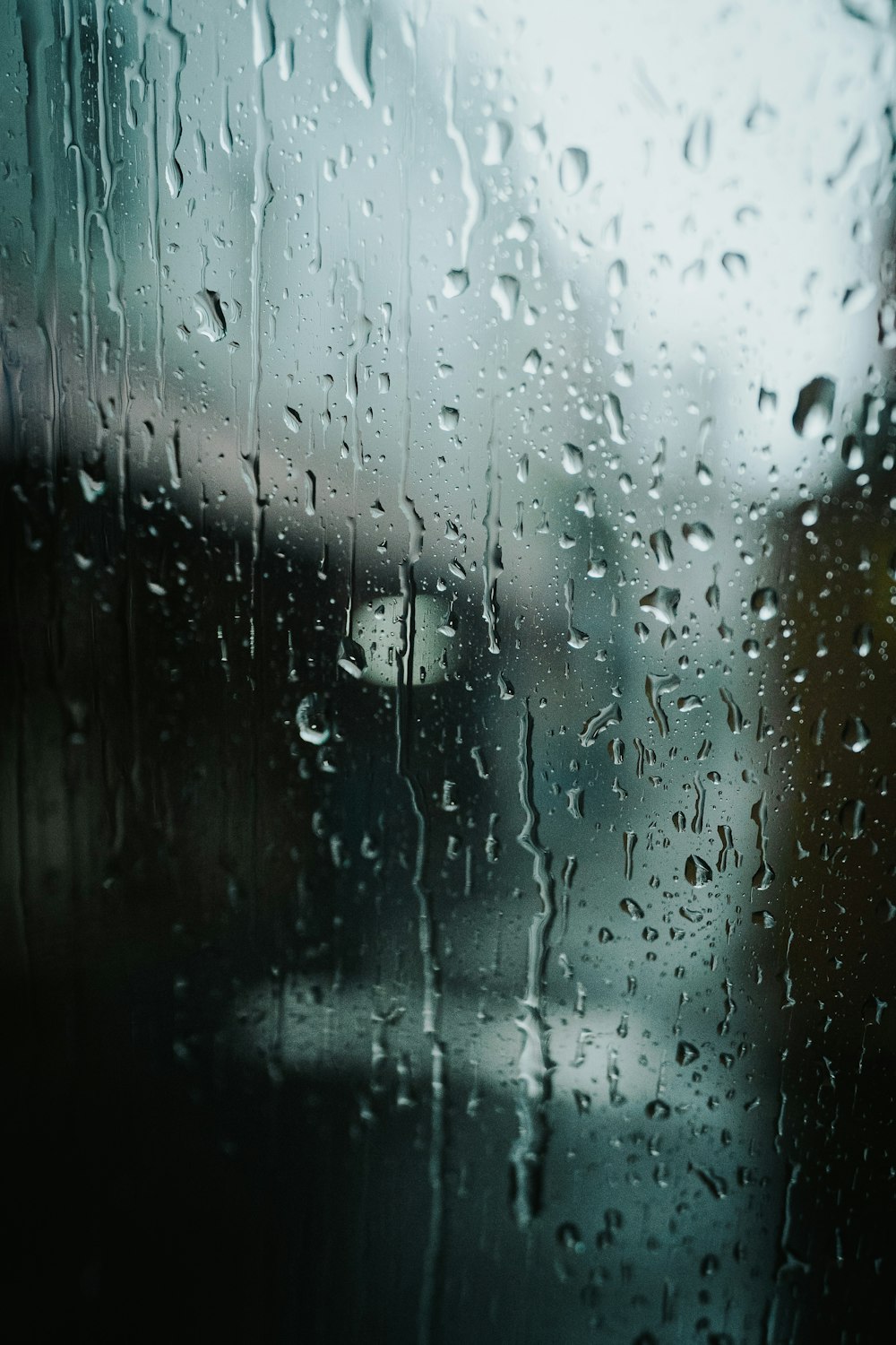 water droplets on glass window