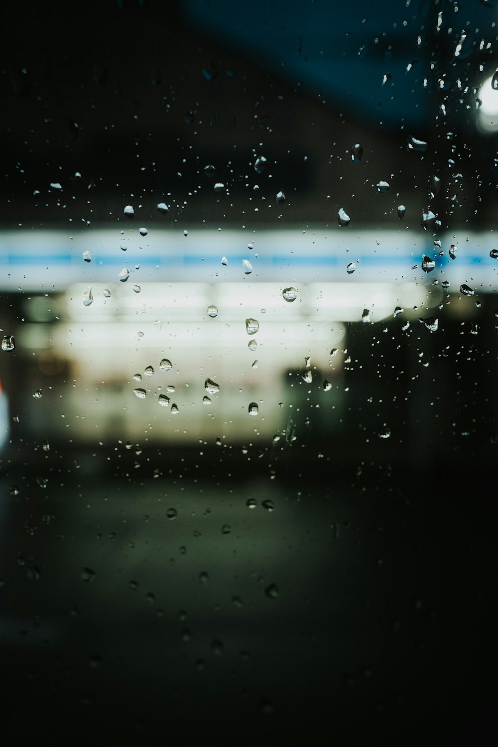 water droplets on glass window