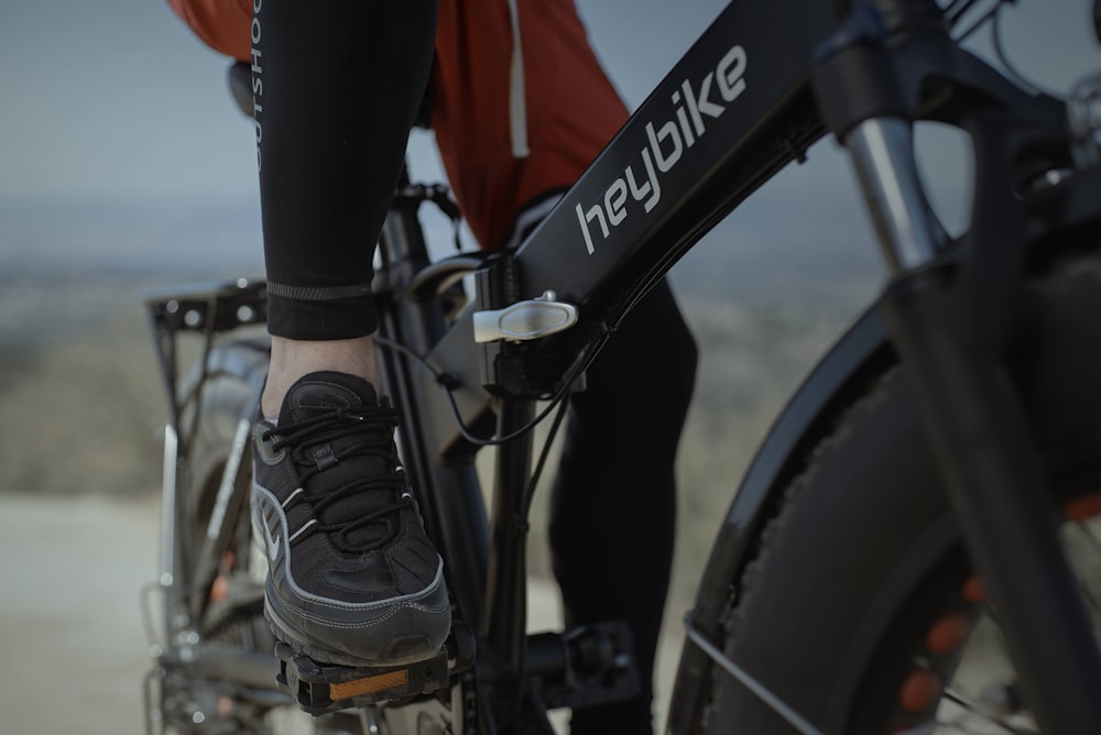 black and red mountain bike