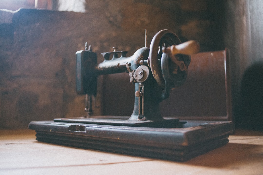 black and silver sewing machine