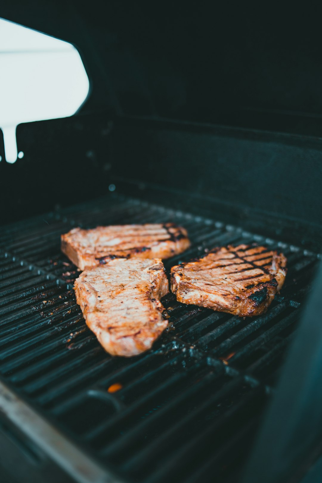 grilled meat on black grill