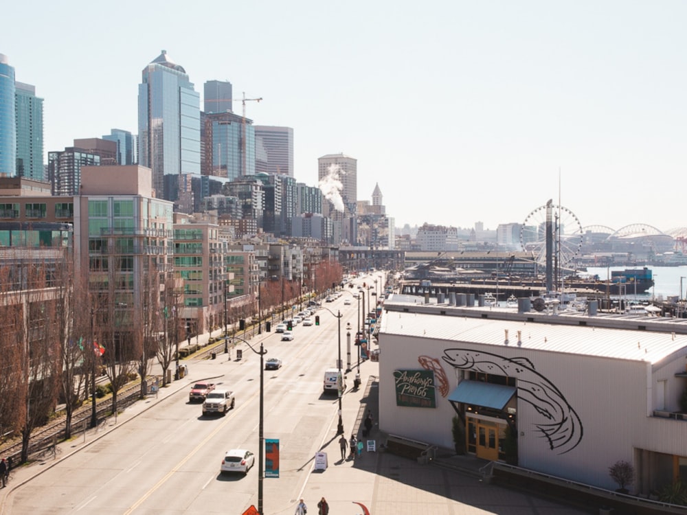 cars on road near buildings during daytime