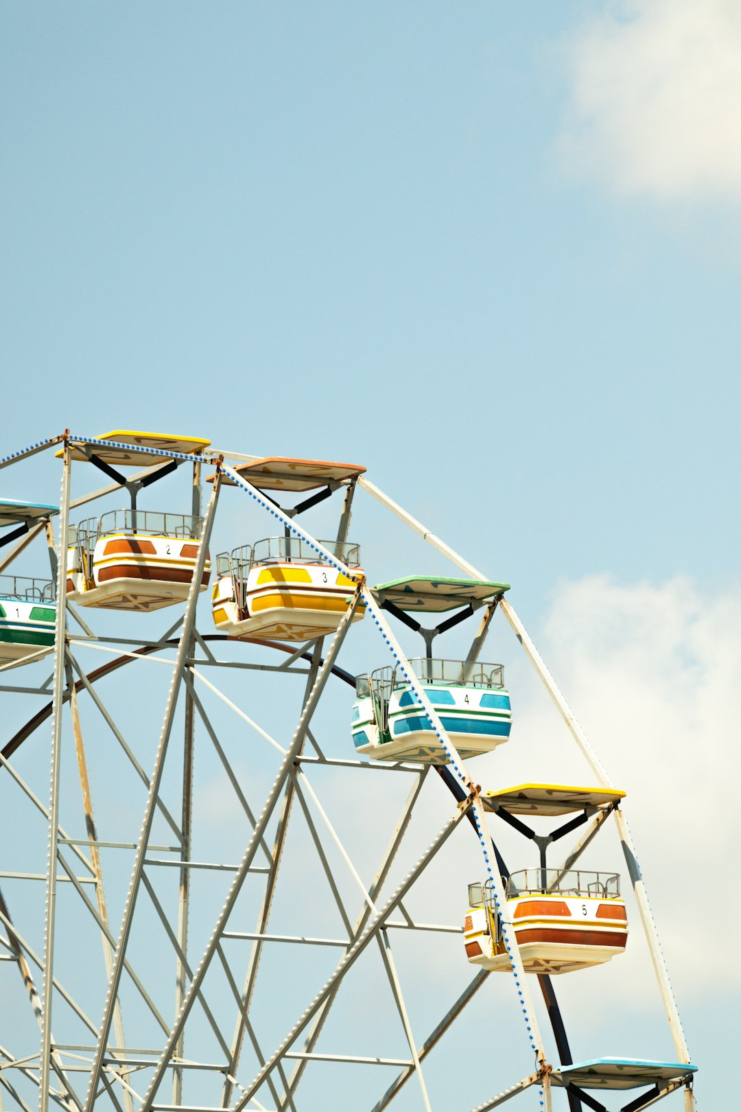 white and brown ferris wheel under blue sky during daytime