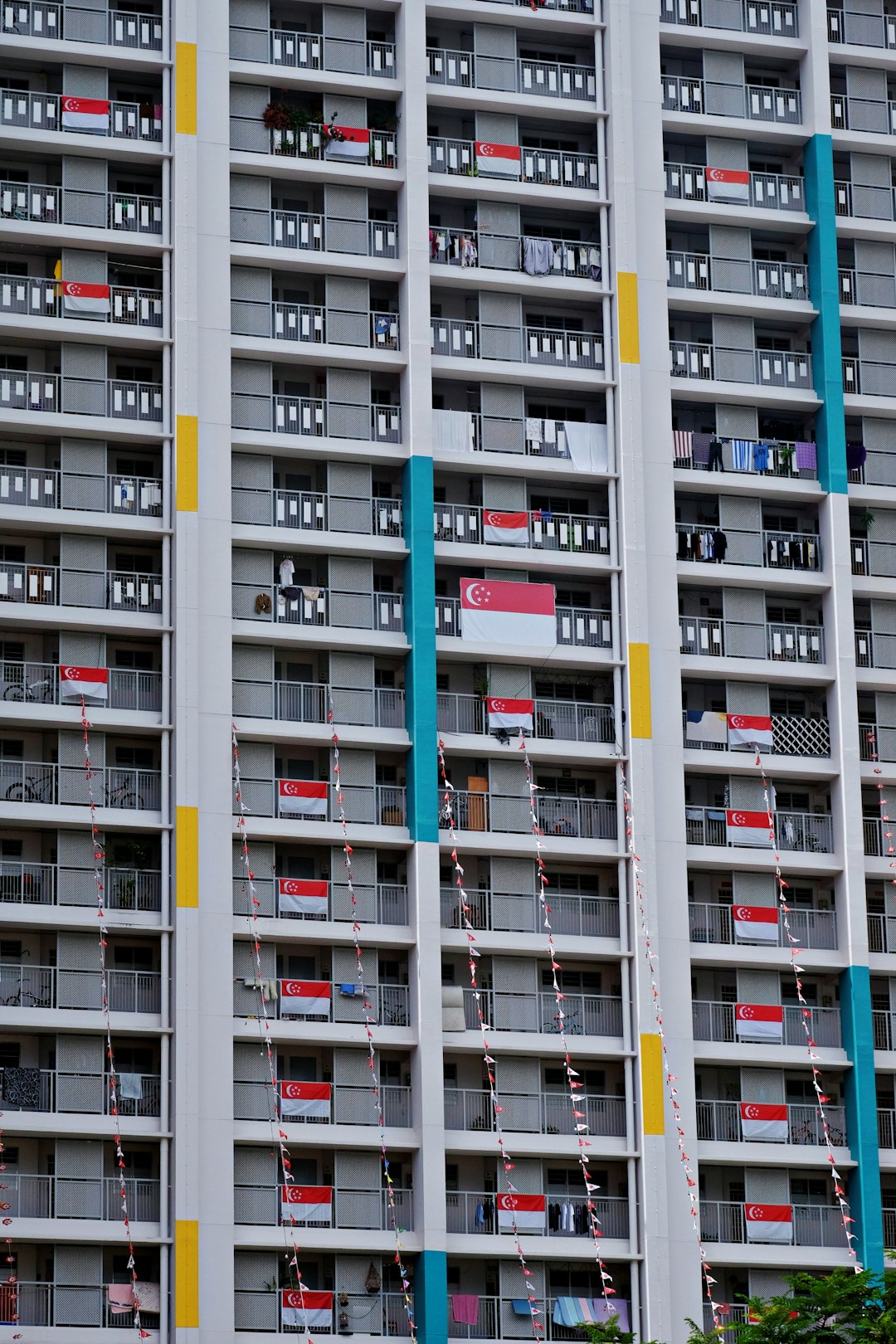 white and blue concrete building