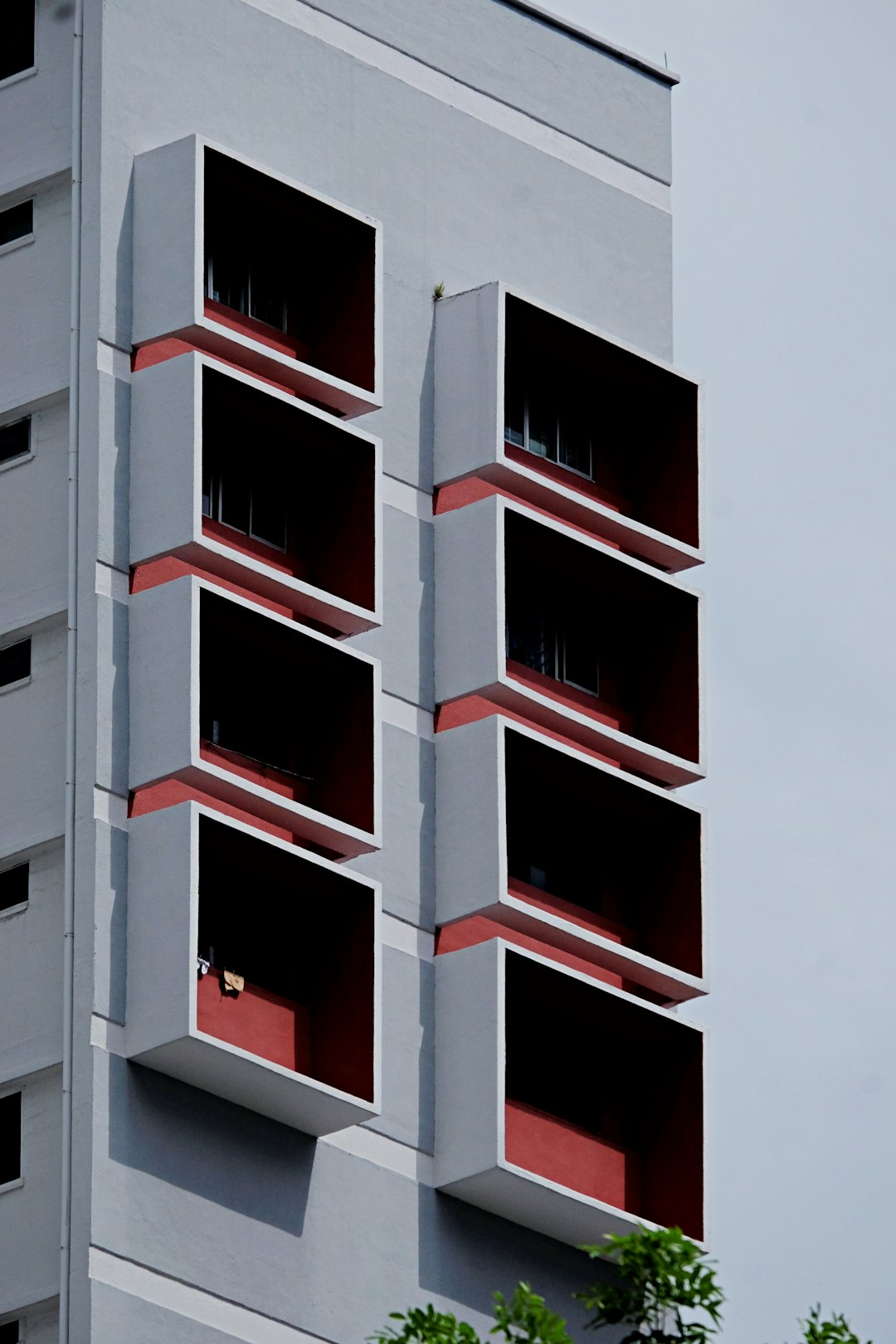white and red concrete building