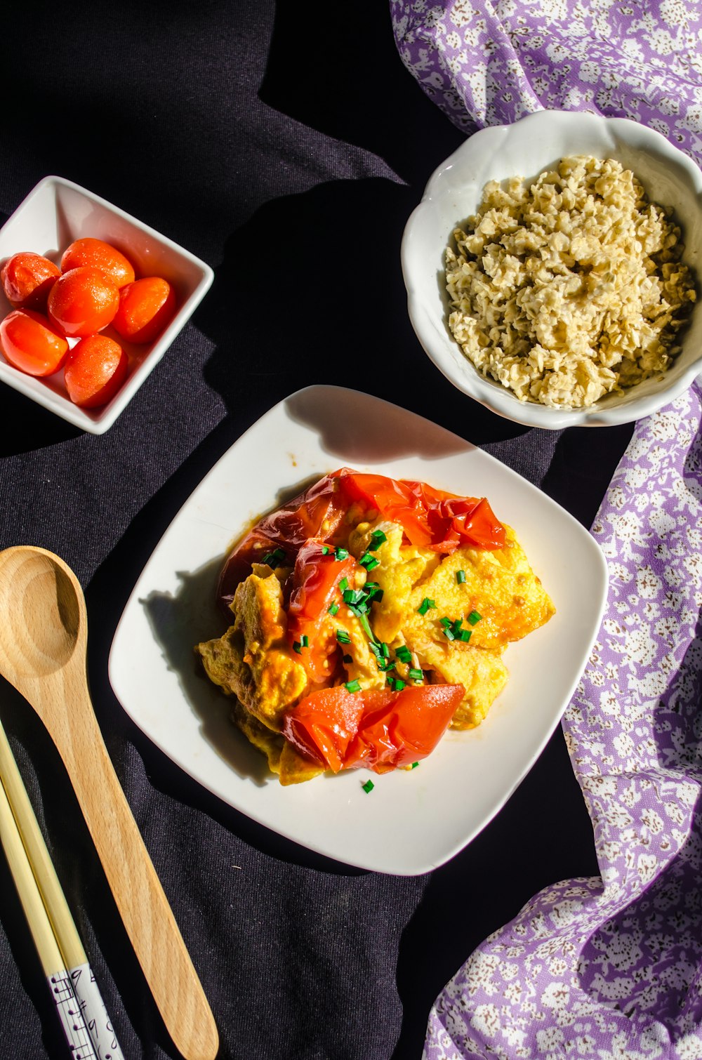 cooked food on white ceramic plate