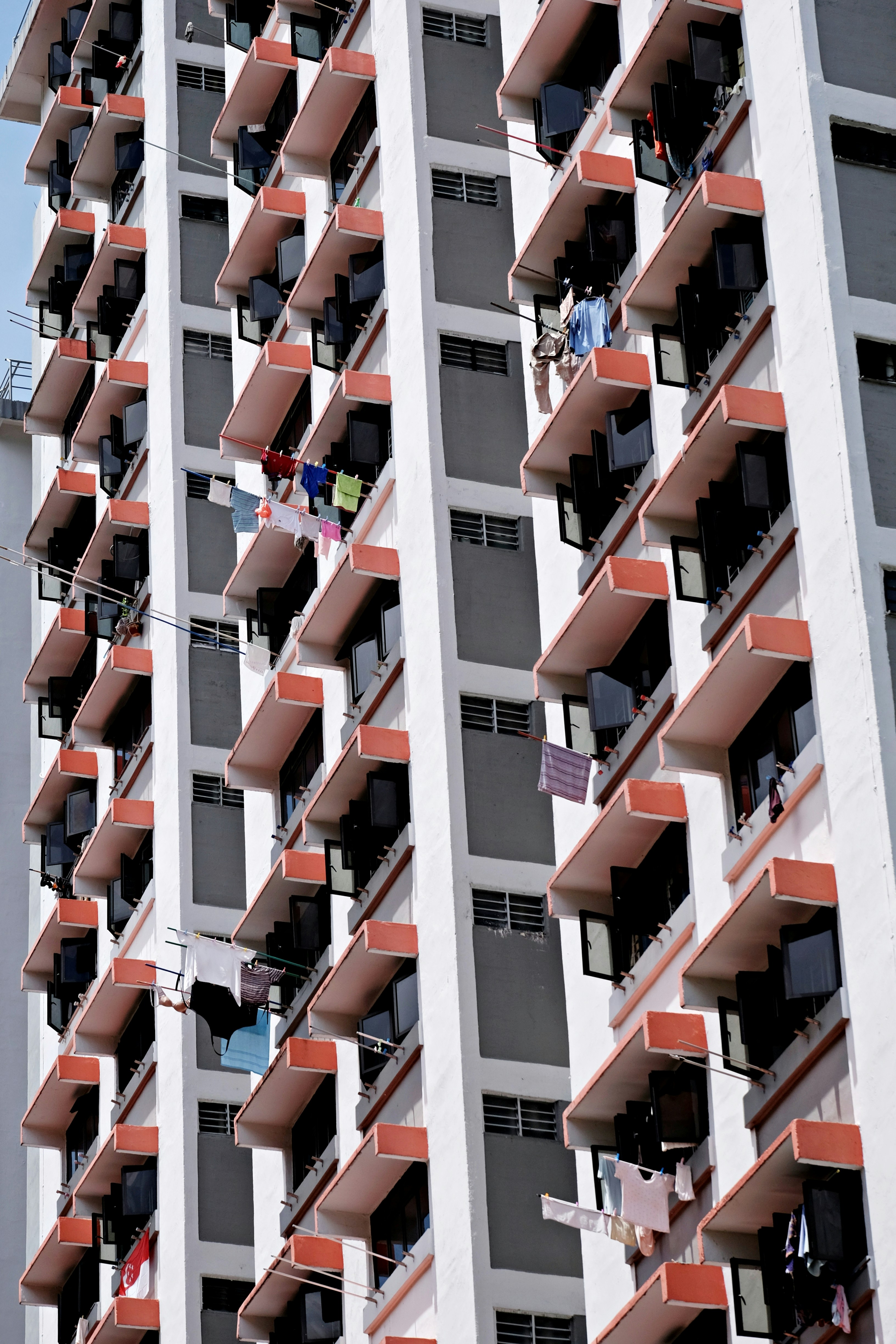 orange and white concrete building