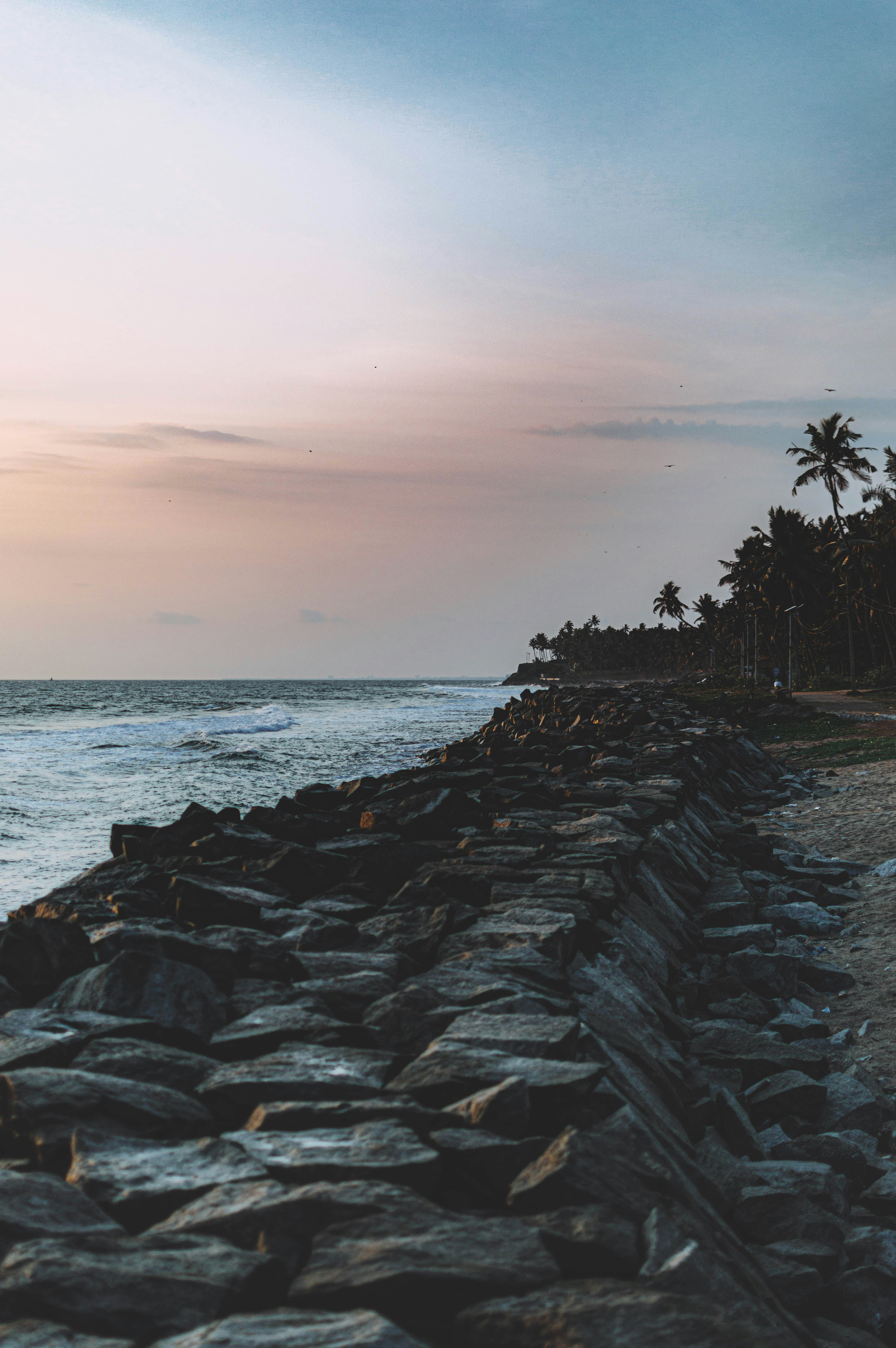 Gray rocky shore during sunset photo – Free Beach Image on Unsplash