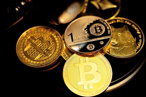 gold and silver round coins