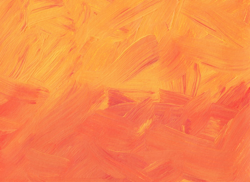 Pintura abstracta naranja y amarilla