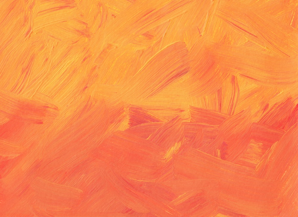 pintura abstrata laranja e amarela