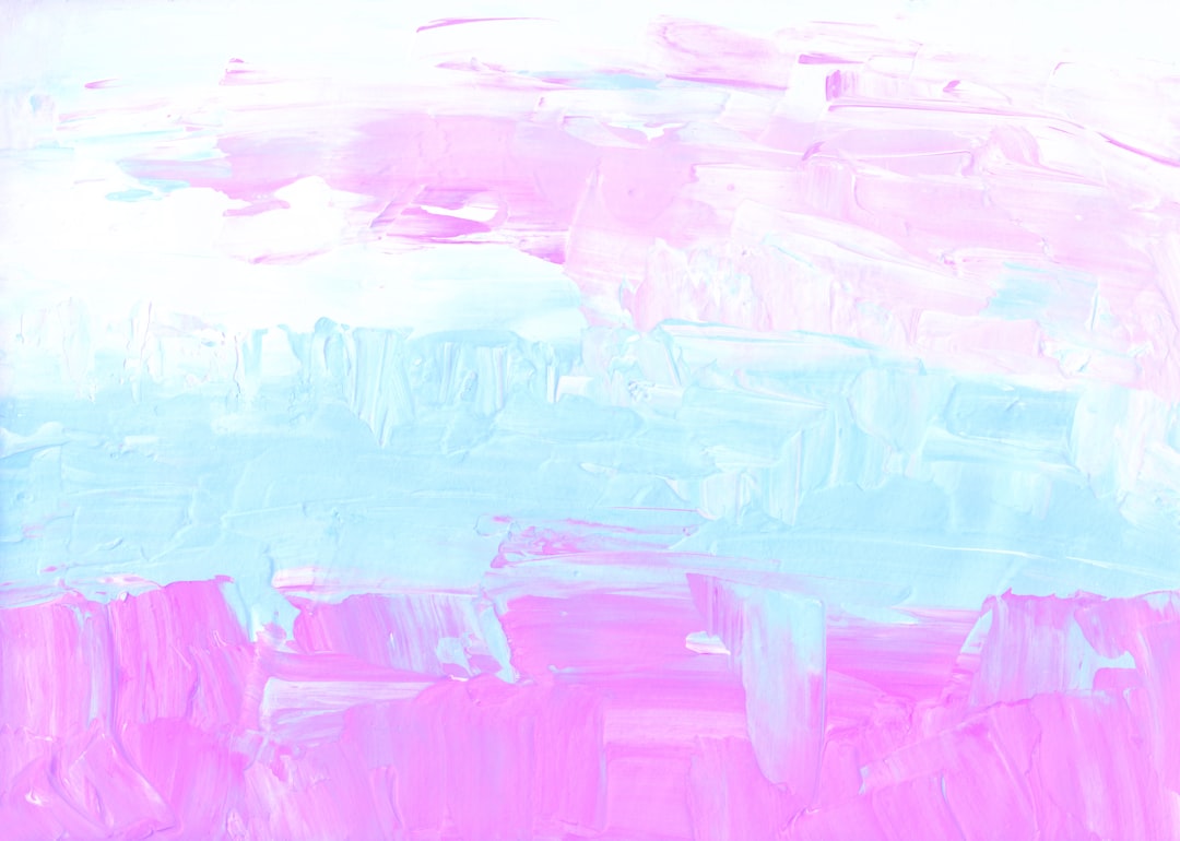 pink and white abstract painting