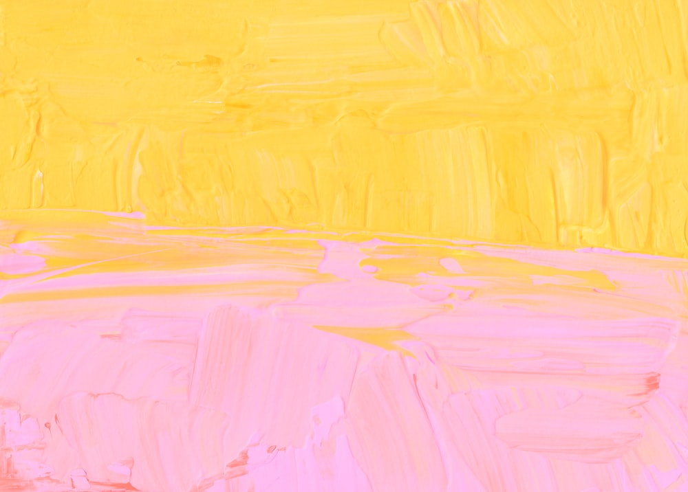 yellow and pink abstract painting