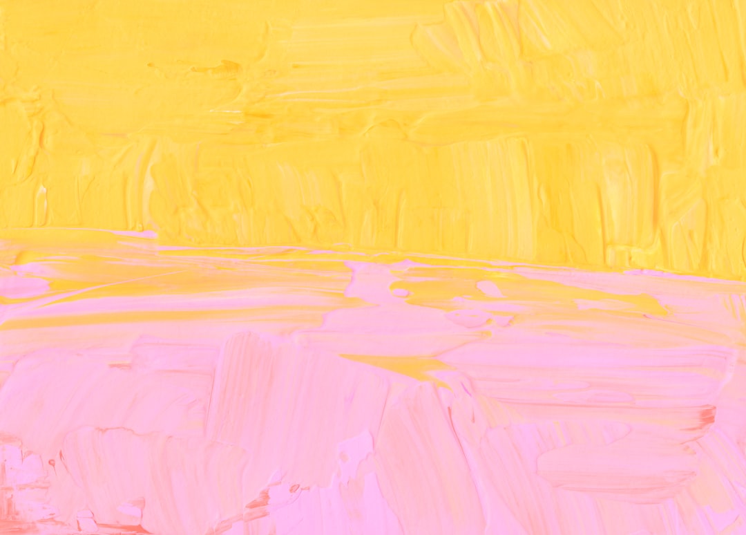 yellow and pink abstract painting