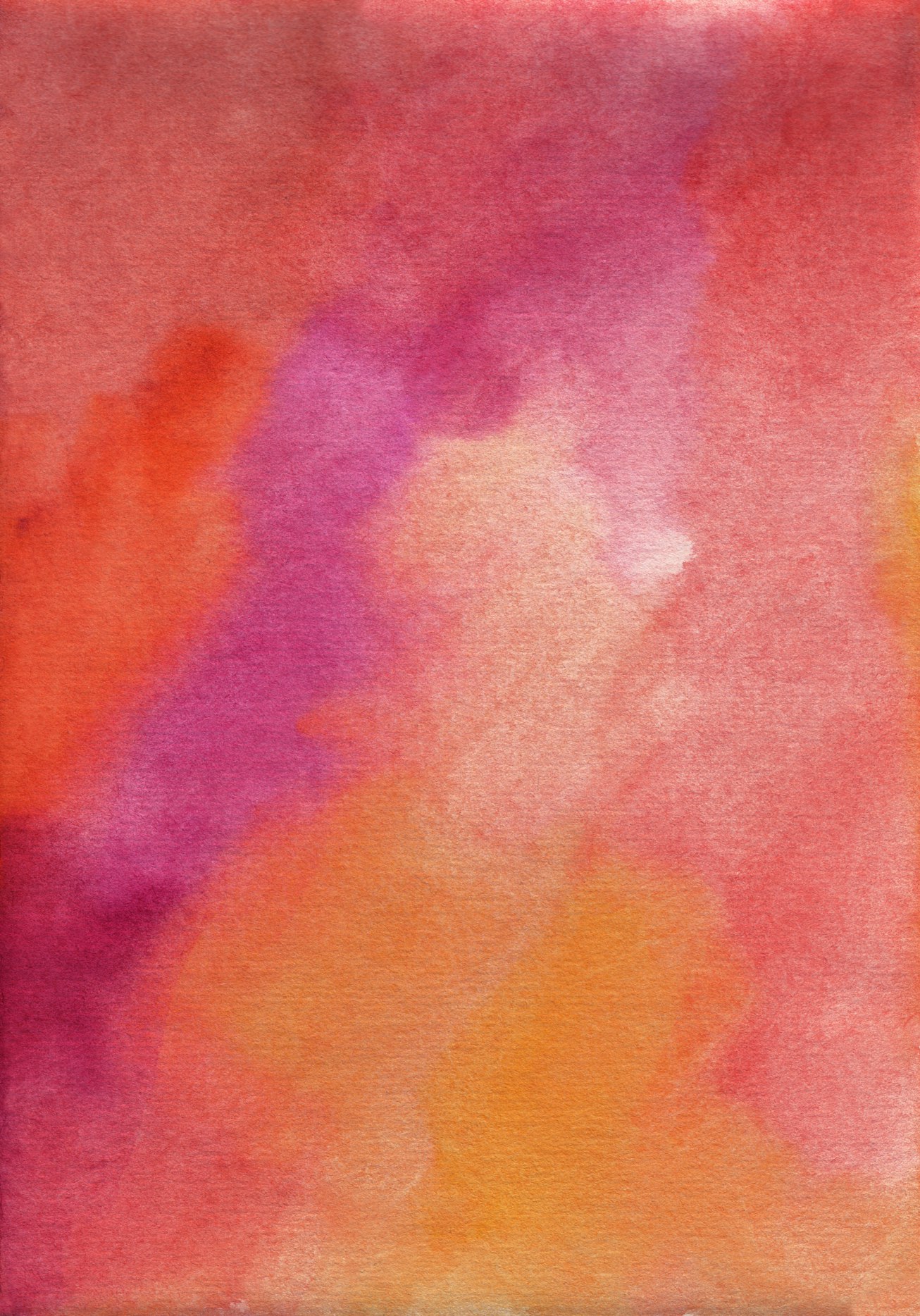 Orange, pink, yellow abstract painting