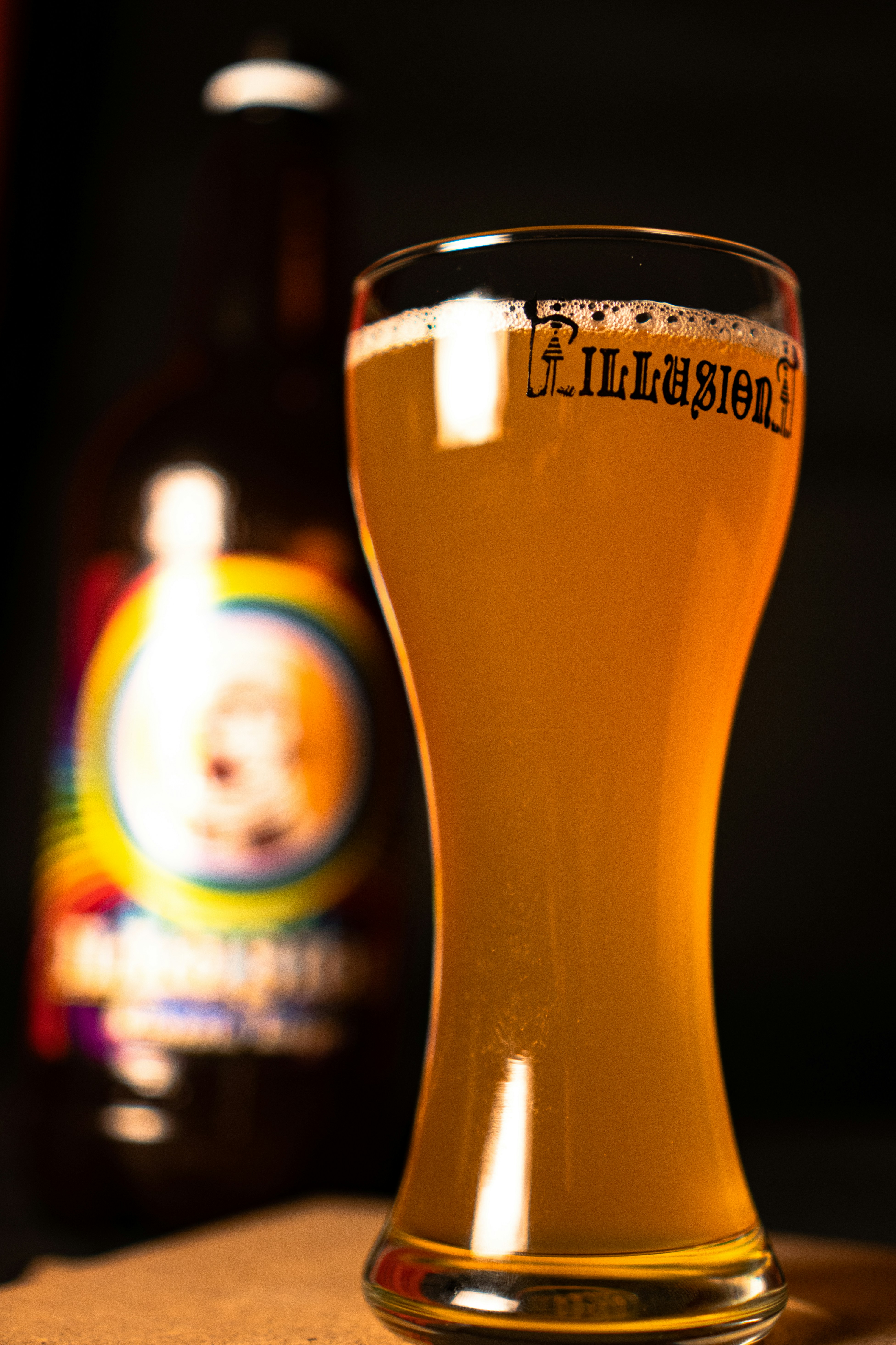 clear drinking glass with beer