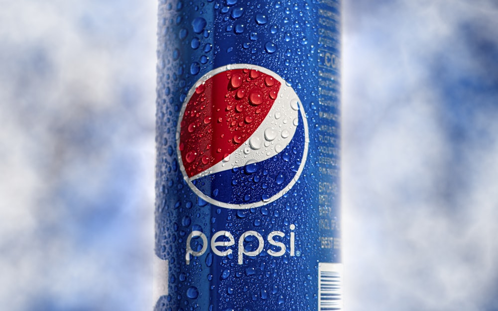 blue and red pepsi can