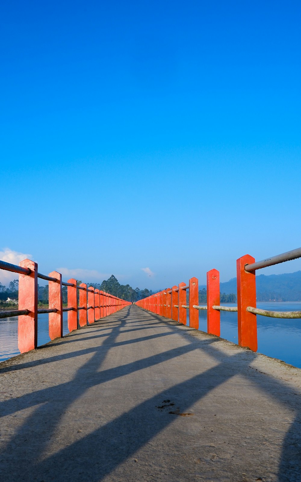 brown wooden bridge over blue sea under blue sky during daytime