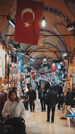 people walking on market during daytime