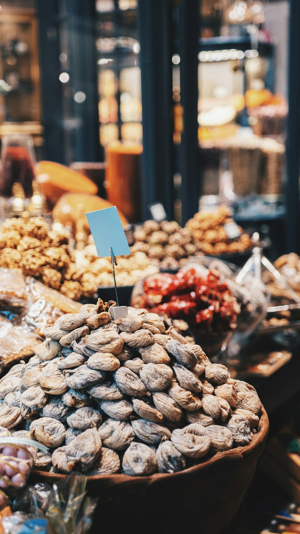 brown and gray stones on market