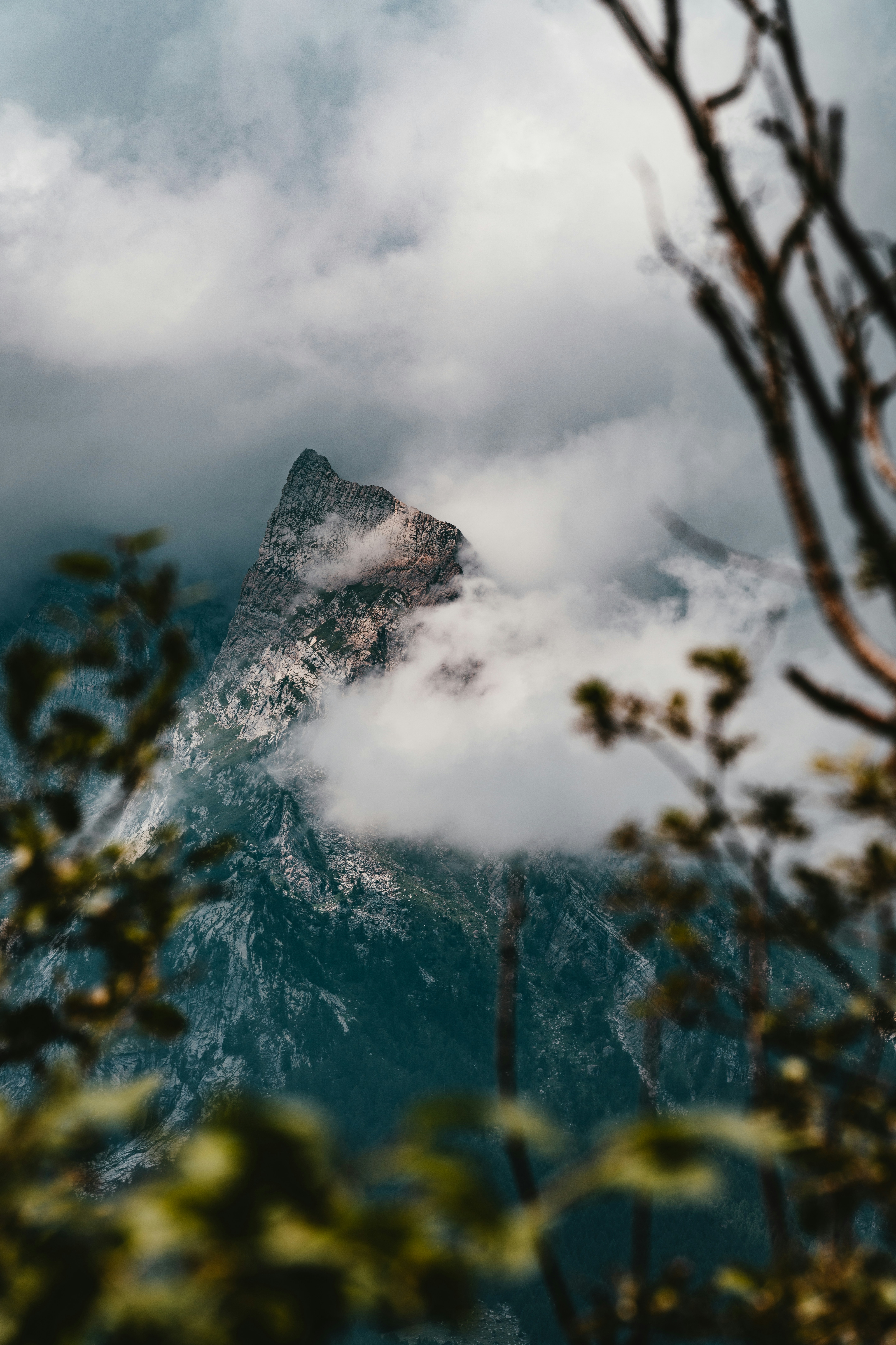 snow covered mountain during daytime