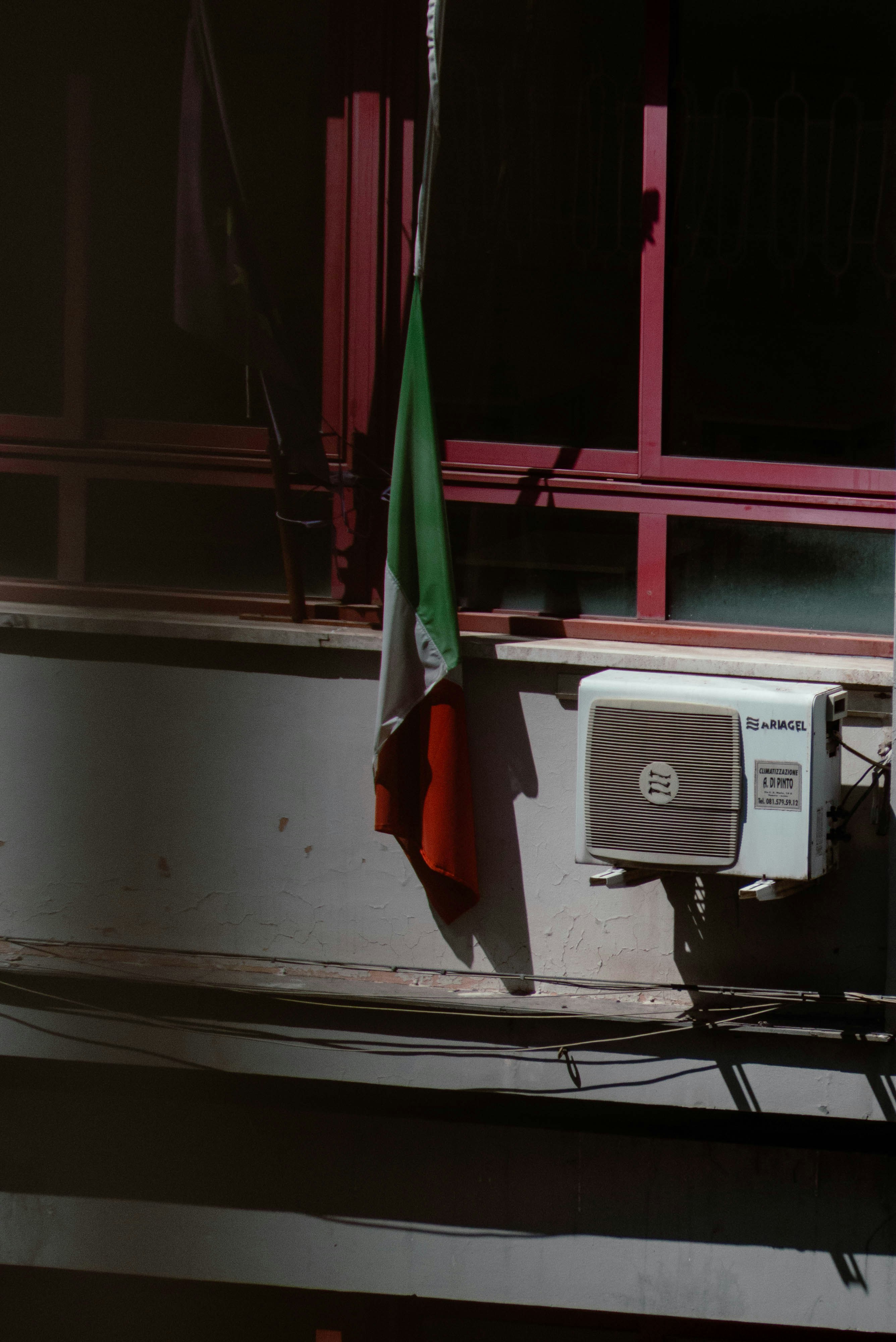 green textile on white window