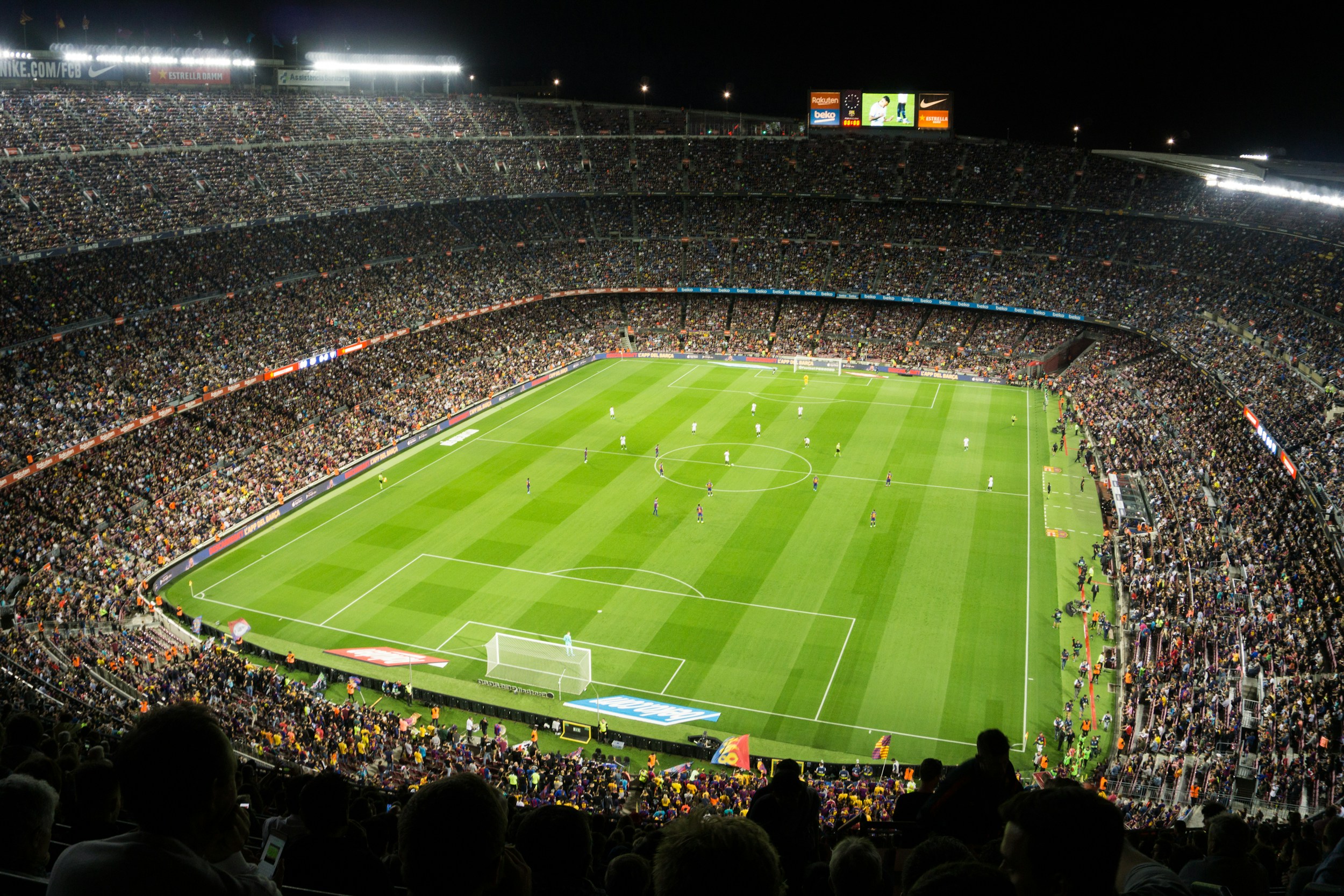 football stadium crowd celebration night