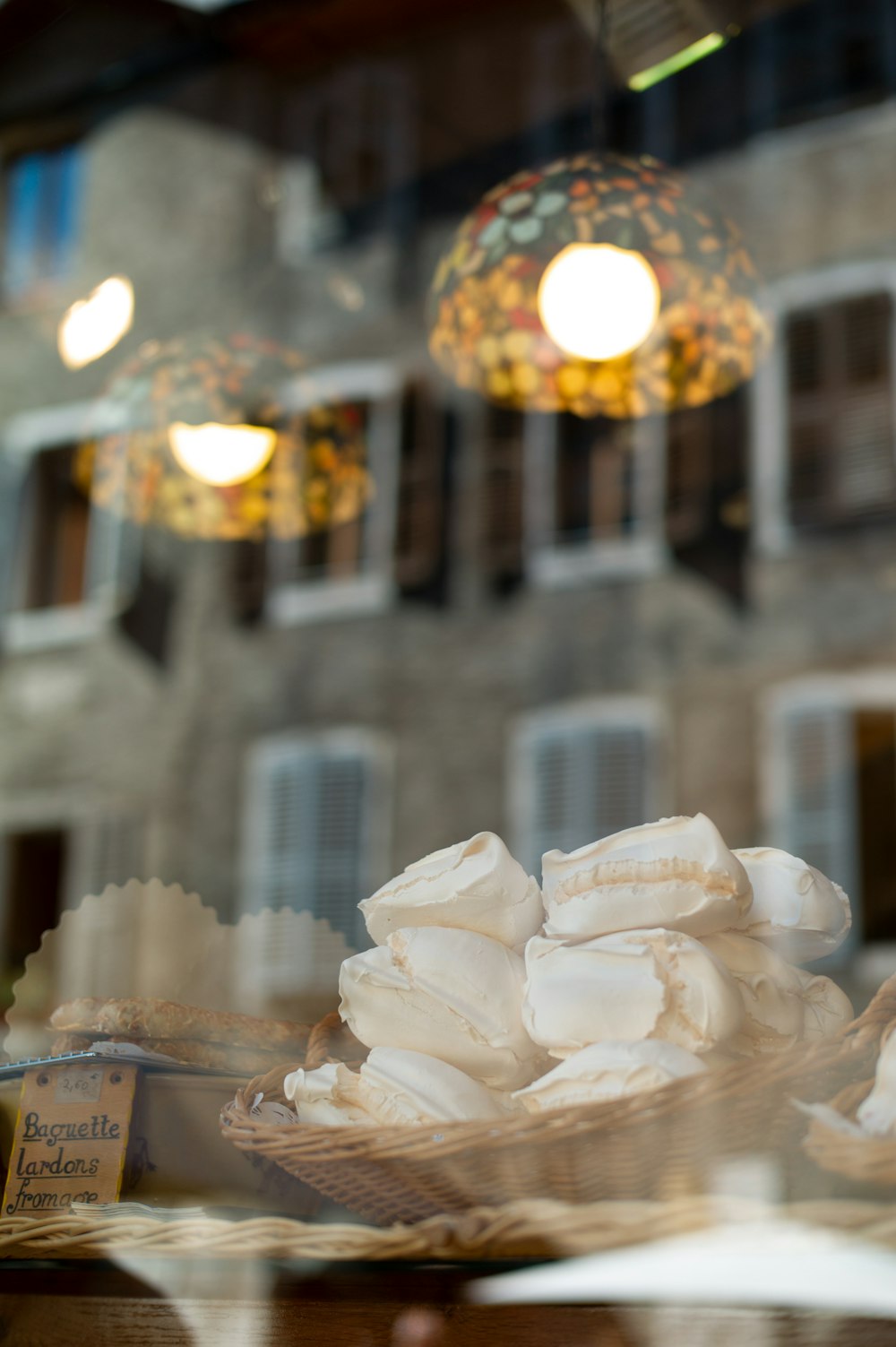 white paper lantern on table