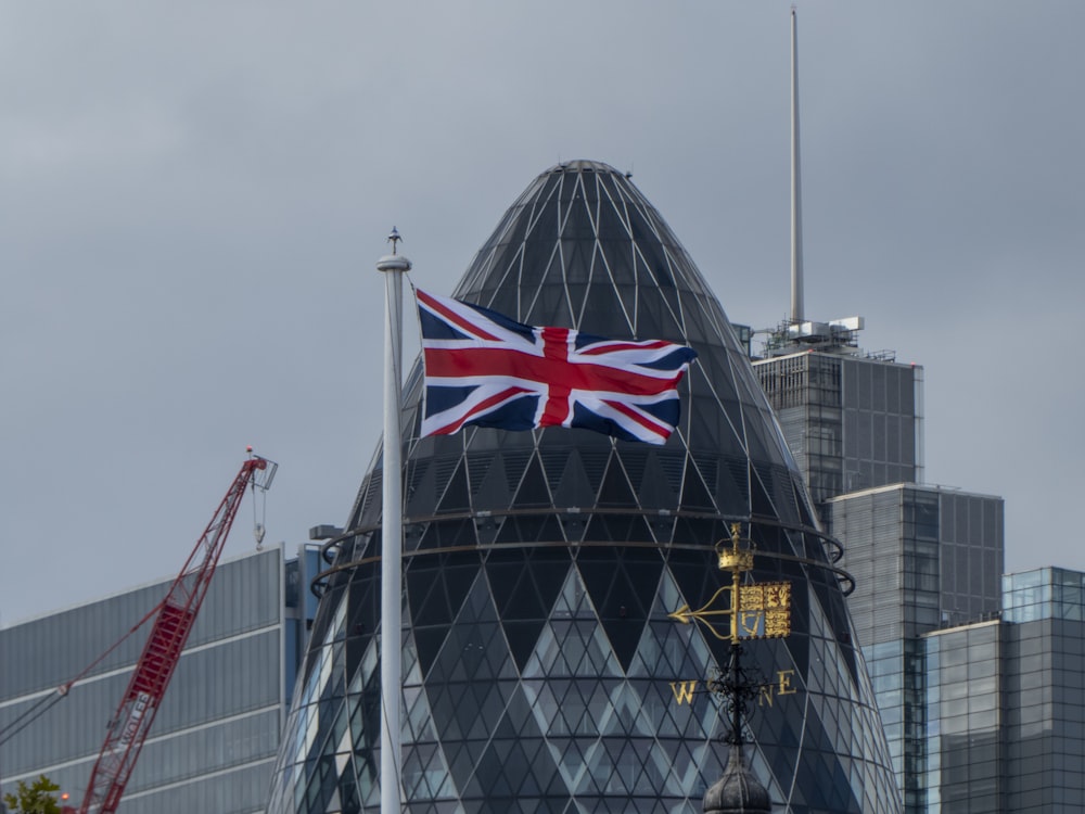 black and white star flag on top of building during daytime