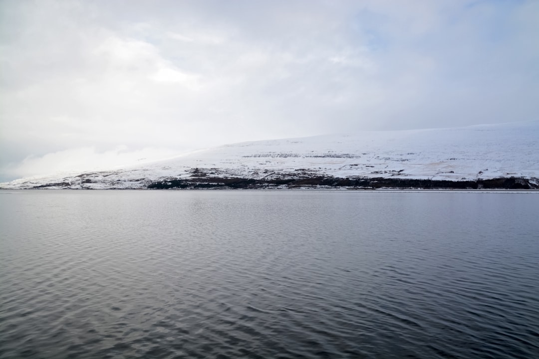 snow covered mountain near body of water during daytime