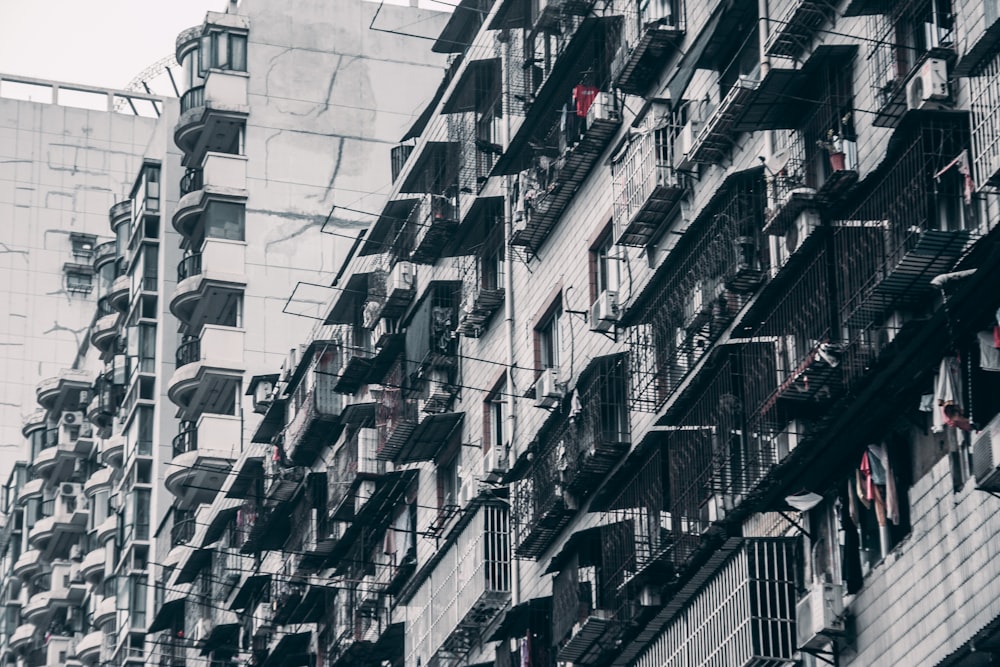 white and black concrete building