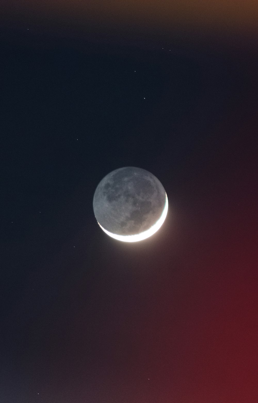 full moon on black background