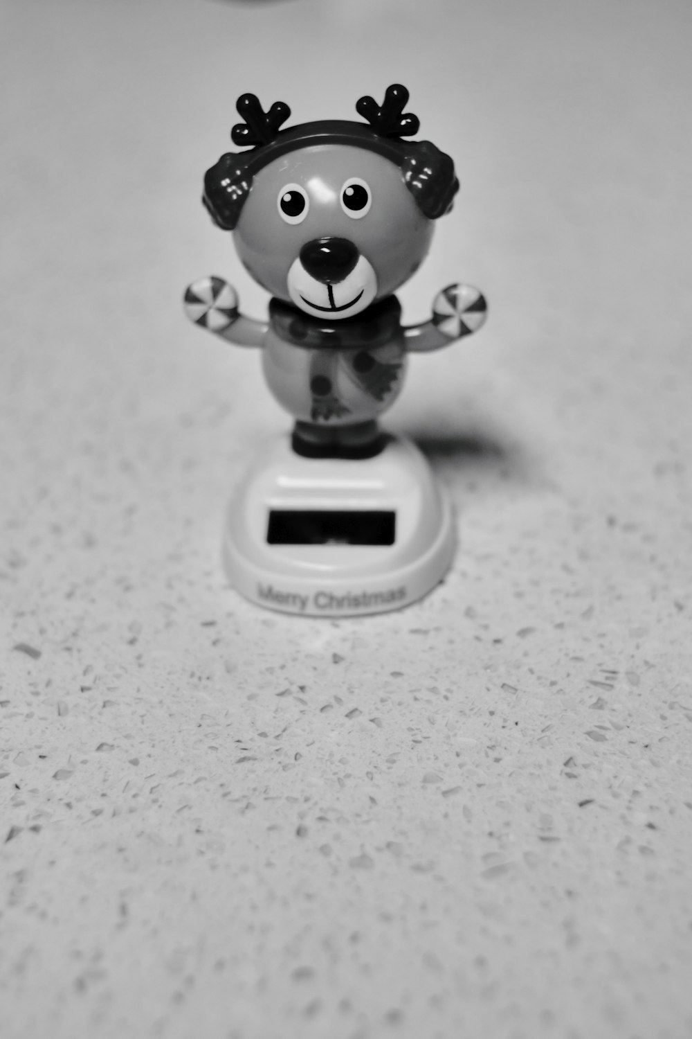black and white plastic toy