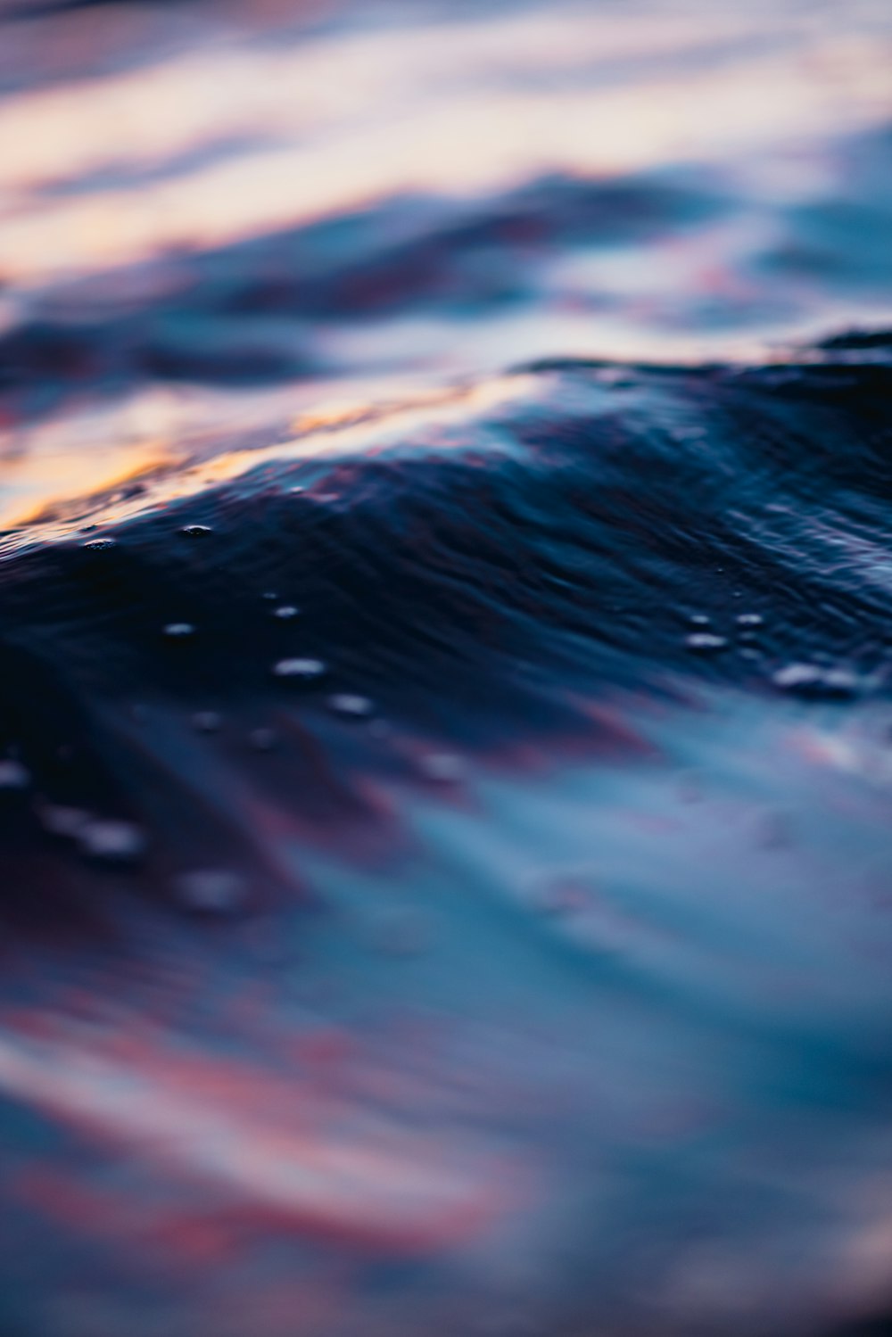 vague d’eau en photographie de gros plan
