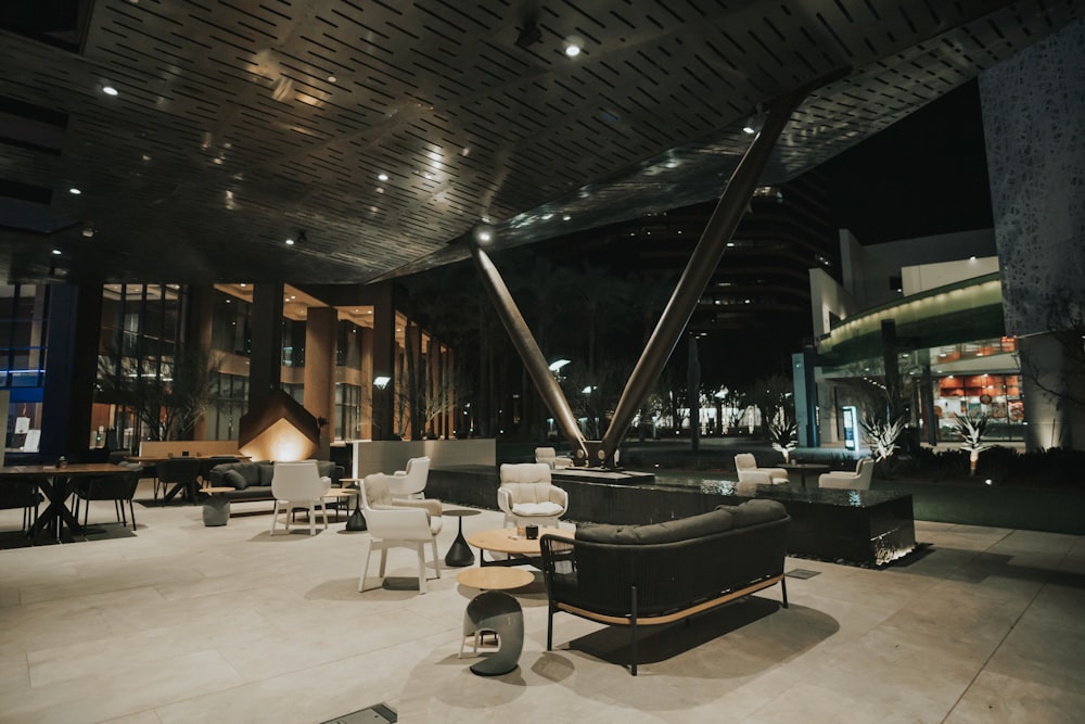 black wooden bench near brown wooden table