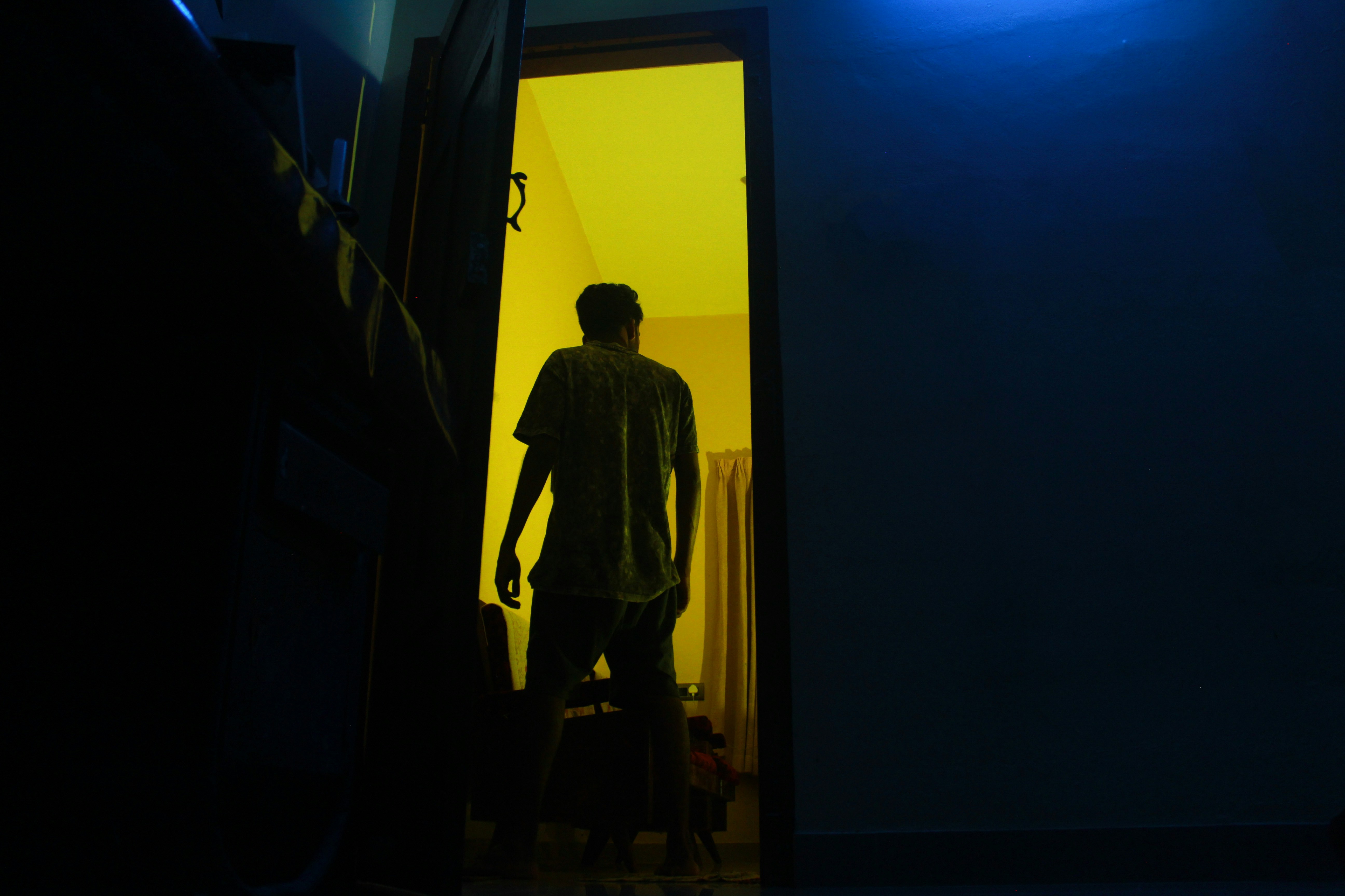 Image of a friendly technician arriving at a home at night - after hours furnace repair