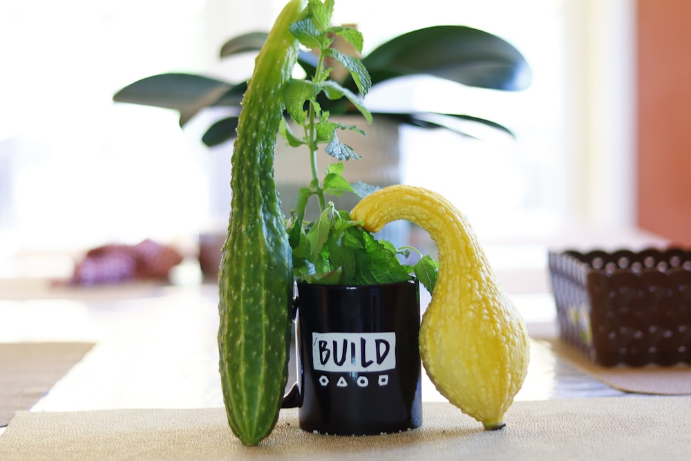 yellow lemon fruit on black and white i love you printed ceramic mug